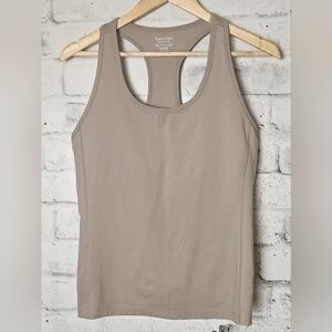 Calvin Klein Performance Built In Bra Racerback Tank Top XL Beige